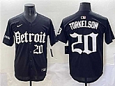 Men's Detroit Tigers #20 Spencer Torkelson Black Motor Gothic Edition Vapor Premier Limited Stitched Jersey,baseball caps,new era cap wholesale,wholesale hats